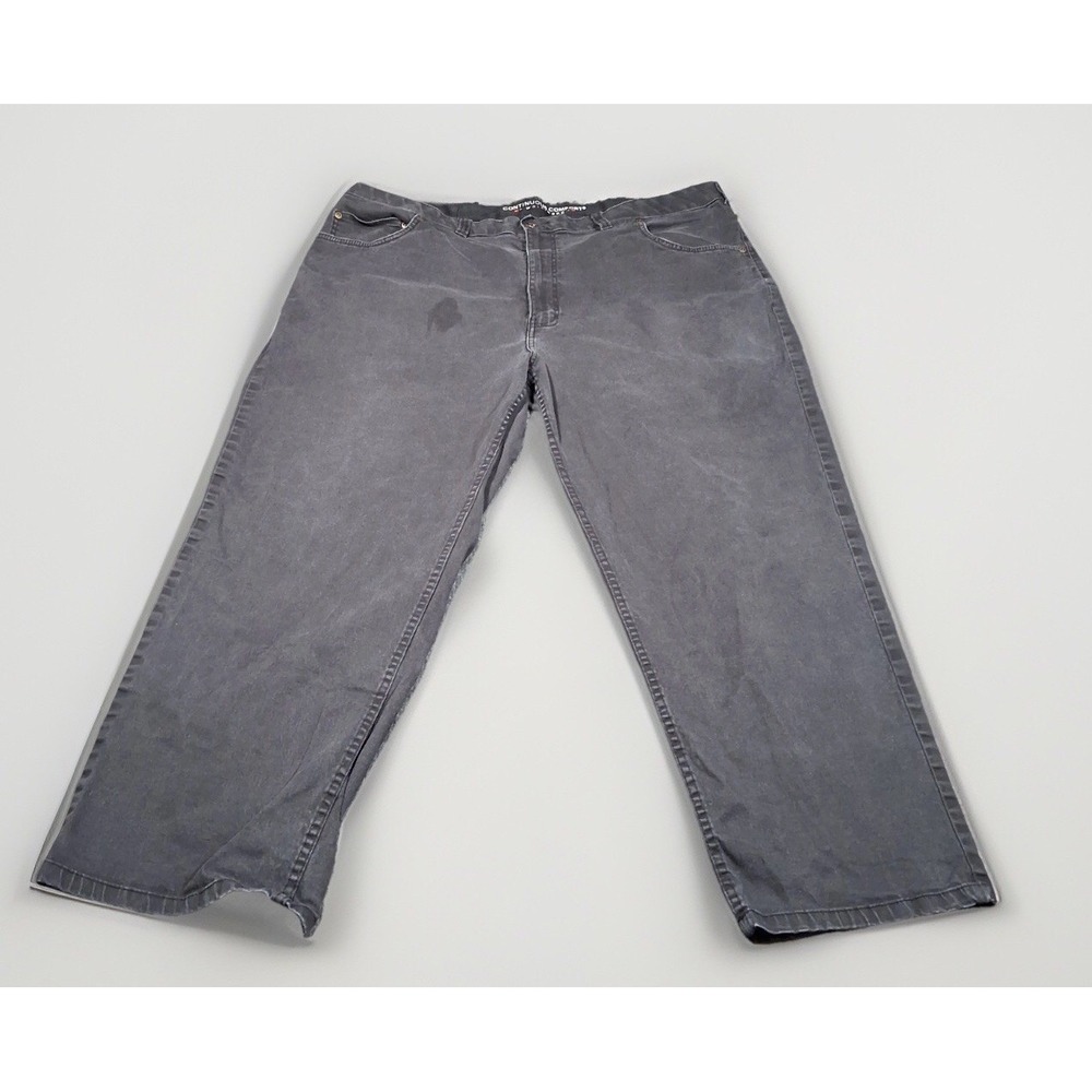 Harbor Bay Mens 46x28 Continuous Comfort Straight‎ Leg Pants Charcoal Gray DXL